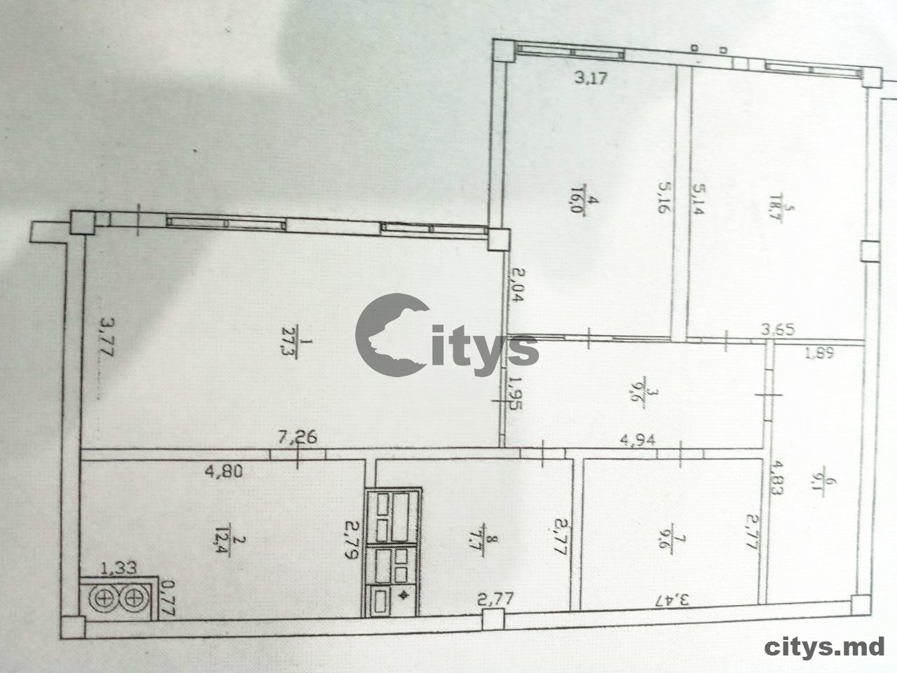 Chirie-Oficiu, 110m², Chișinău, Râșcani, str. Florilor photo 6