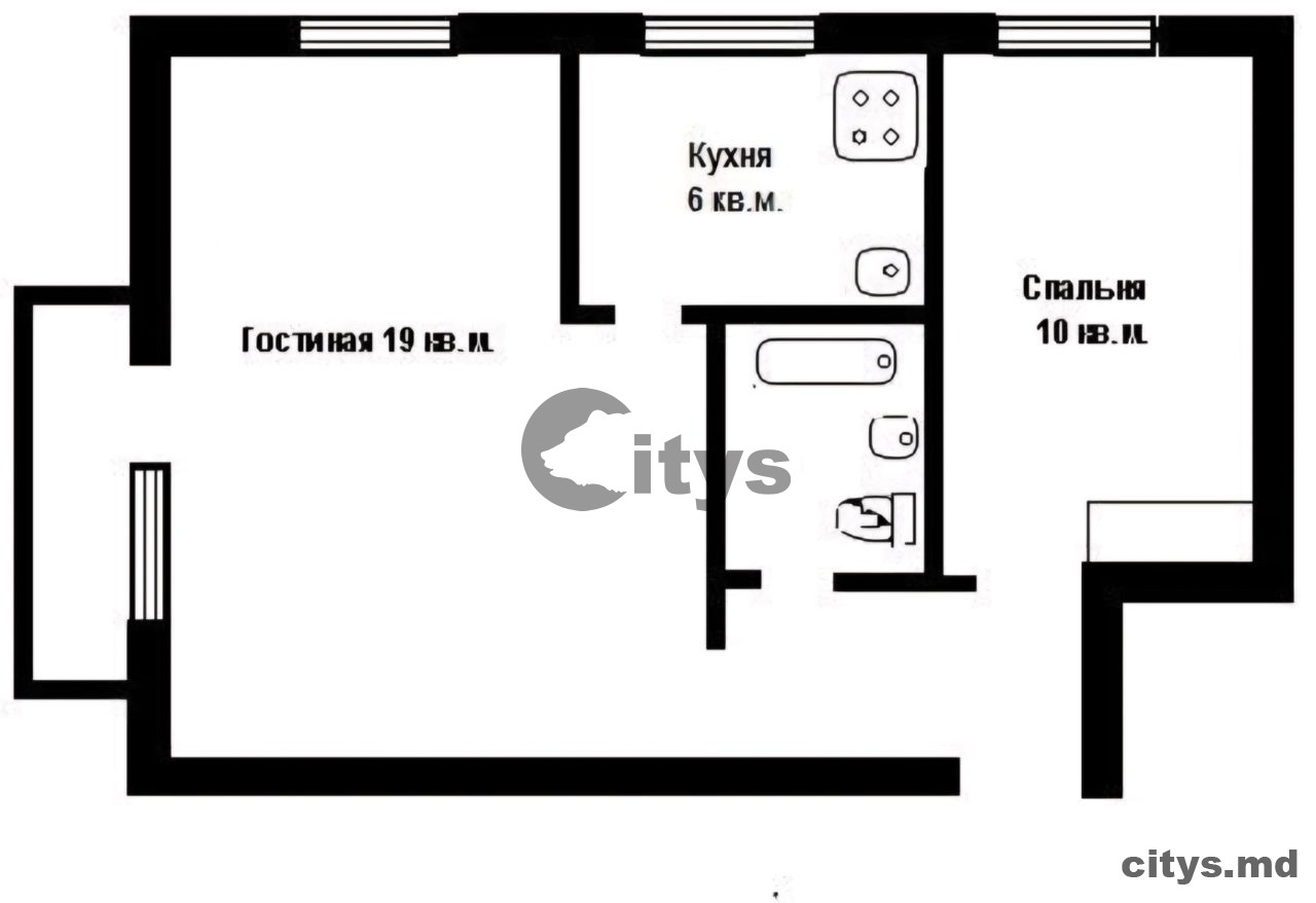 Apartament cu 2 camere, 43m², Chișinău, Botanica, str. Sarmizegetusa photo 7