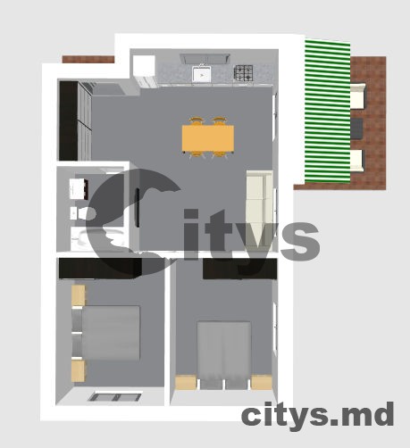 Apartament cu 2 camere, 55m², Cricova, Centru, Colosova photo 5