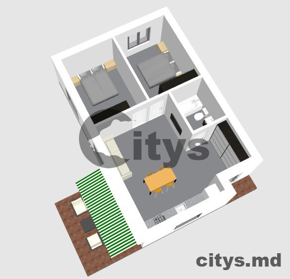 Apartament cu 2 camere, 55m², Cricova, Centru, Colosova photo 6