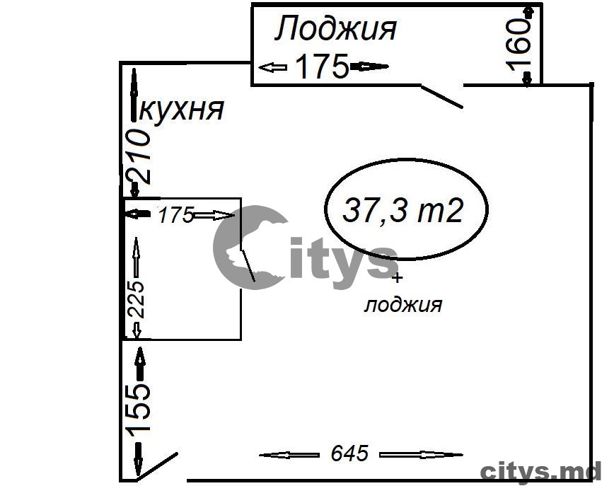 1 комнатная квартира, 37м², Ион Крянгэ photo 9