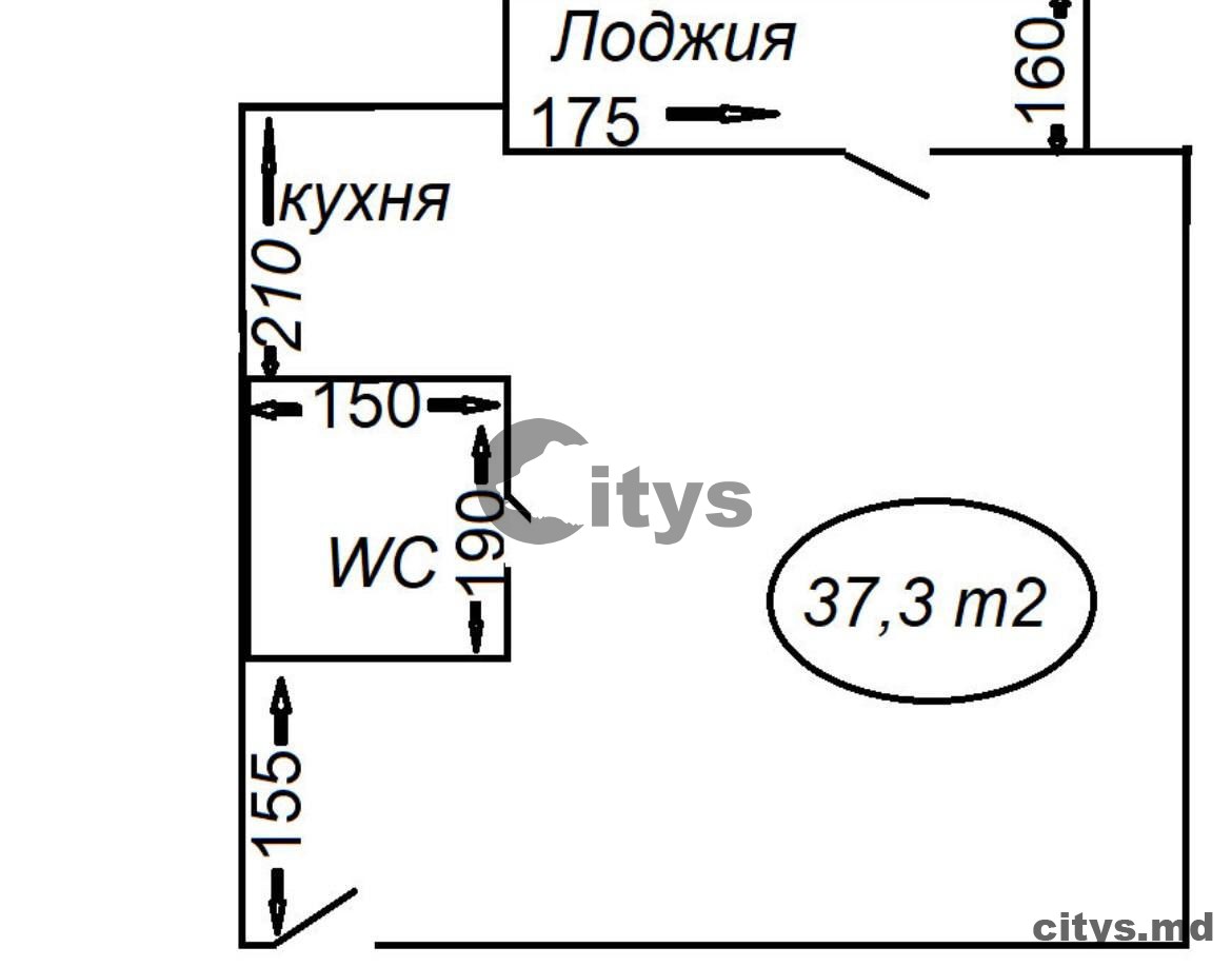 1 комнатная квартира, 38м², Иона Крянгэ photo 1
