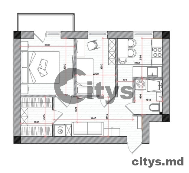 Apartament cu 2 camere, 43m², Botanica, Pandurilor photo 1