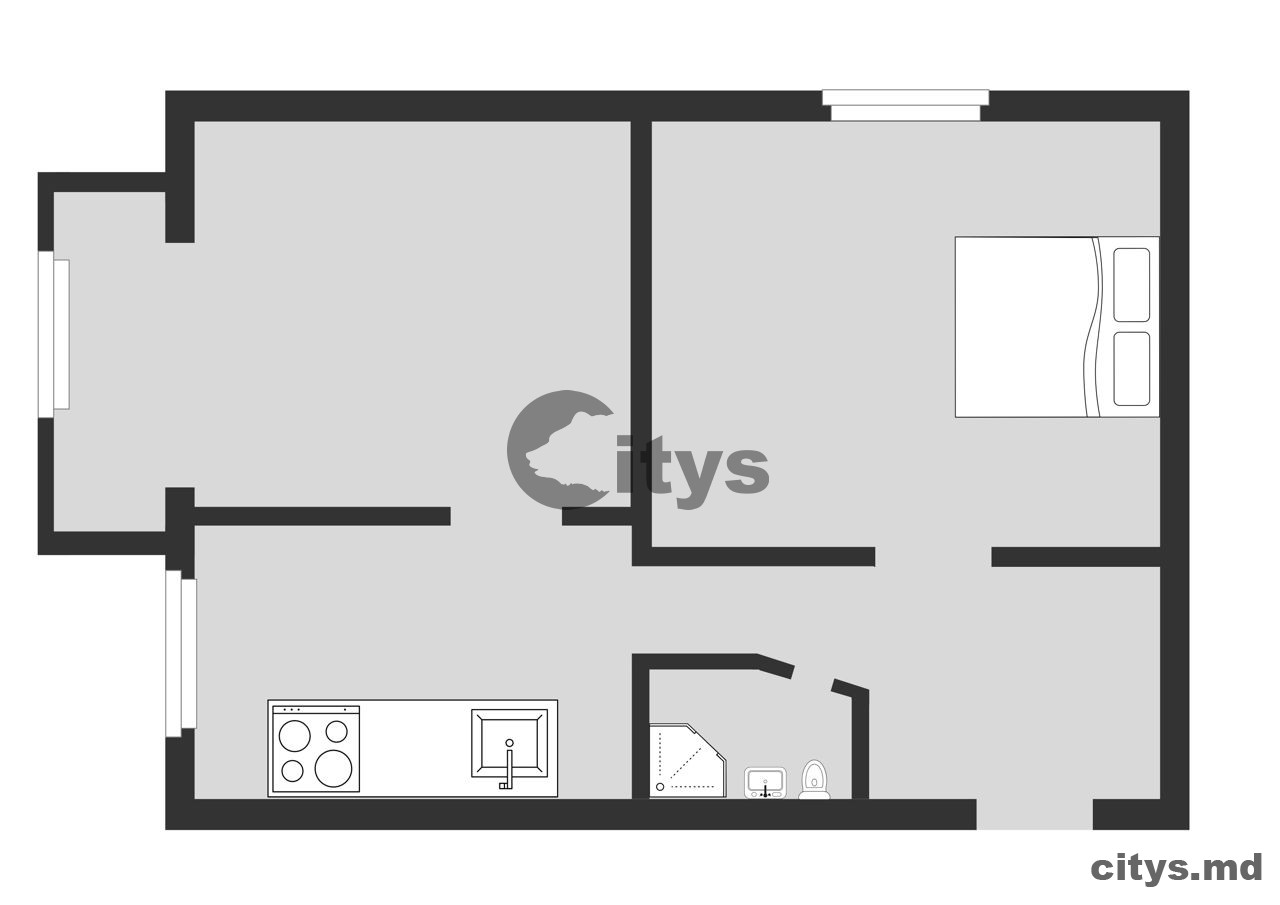 2-х комнатная квартира, 45м², Calea Orheiului photo 9