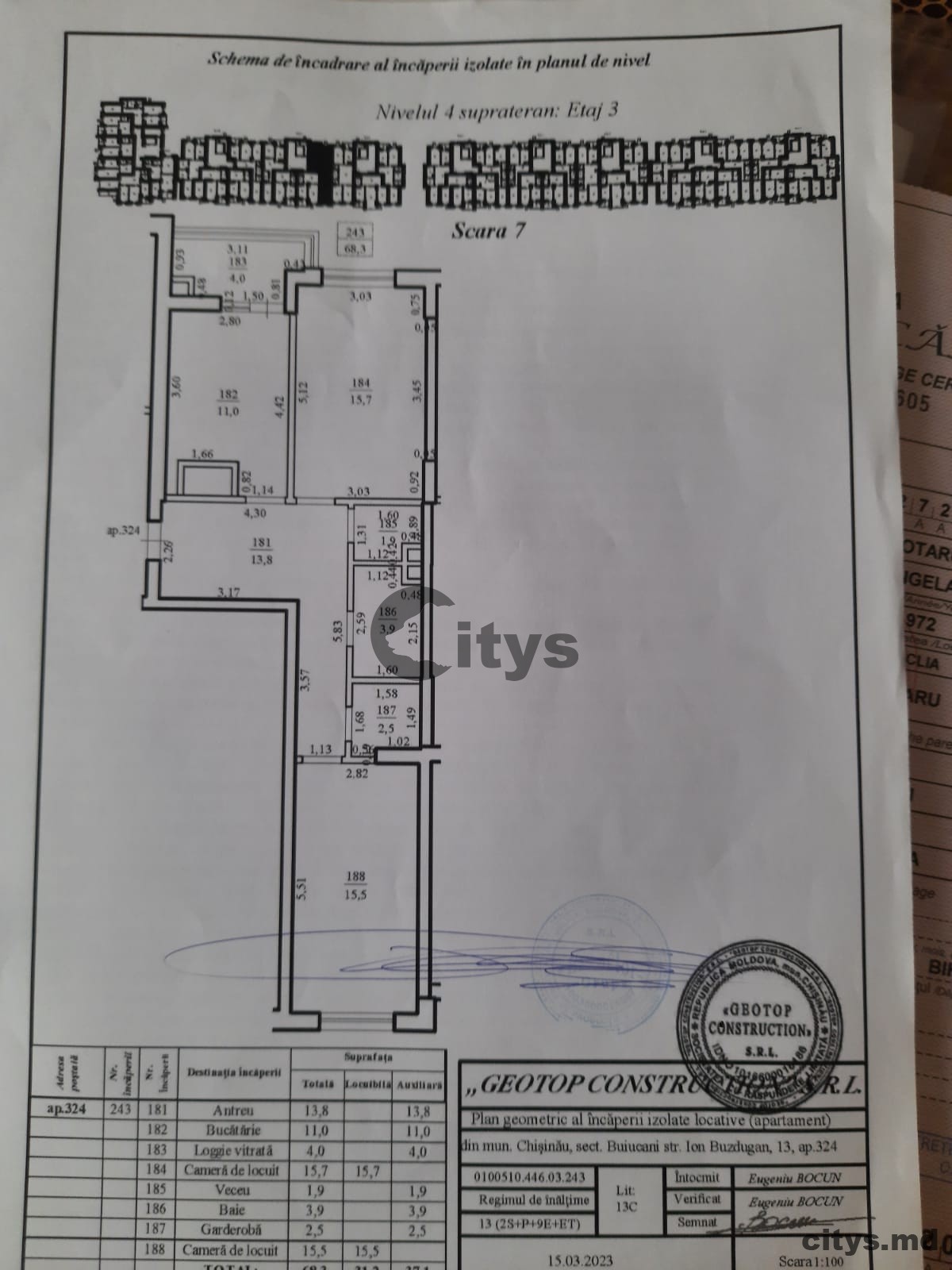 Apartament cu 2 camere, 68m², Ion Buzdugan photo 0