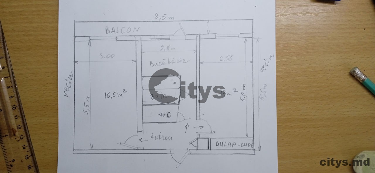 Apartament cu 2 camere, Telecentru 45m², str. Ialoveni photo 8