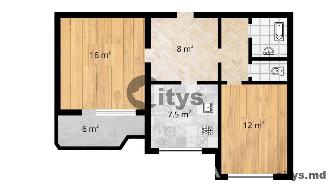 Apartament cu 2 camere, 53m², Dacia 7238 photo 9