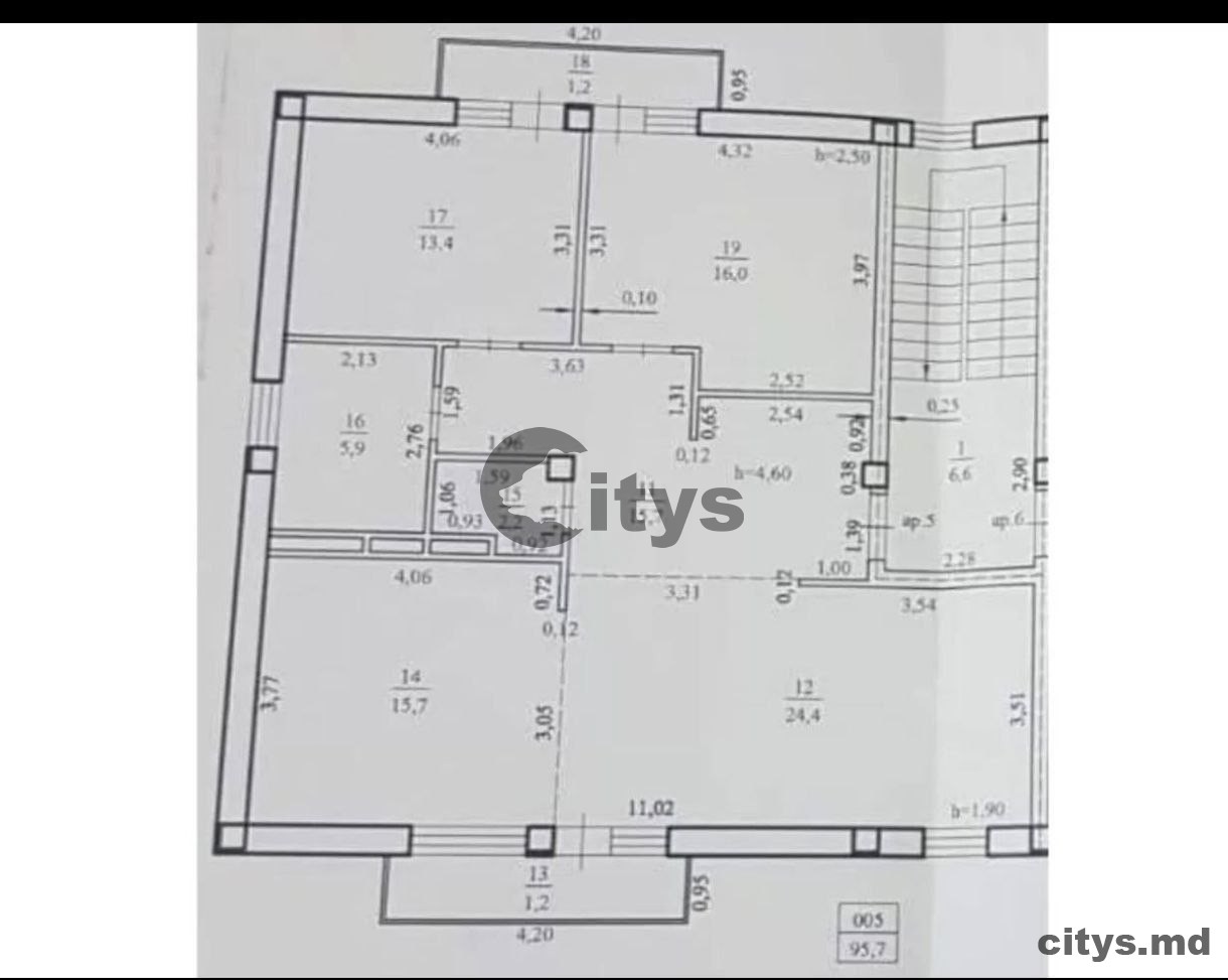 2-х комнатная квартира, 115м², M.Viteazul photo 15 - citys.md 2-х комнатная квартира, 115м², M.Viteazul photo 14
