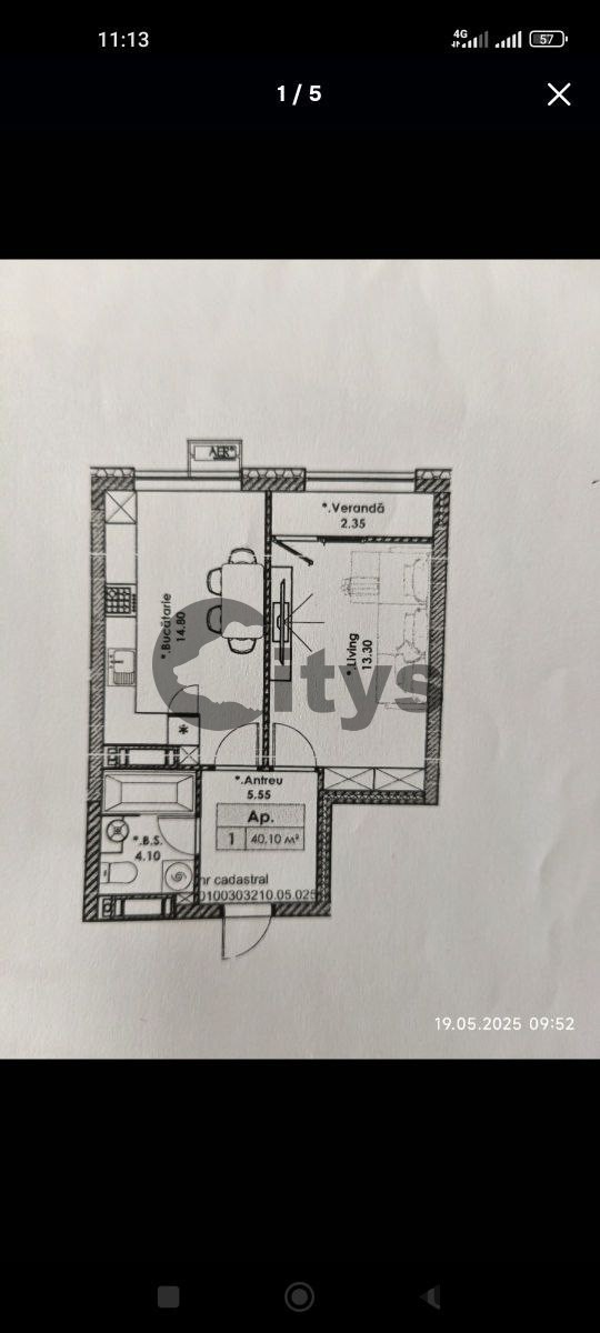 1 комнатная квартира, 40м², Vadul lui Voda 7351 photo 2 - citys.md 1 комнатная квартира, 40м², Vadul lui Voda 7351 photo 1