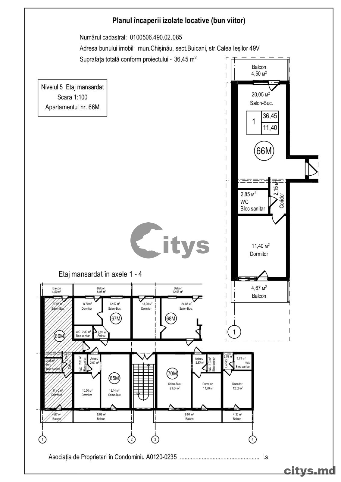 2-х комнатная квартира, 44м², Sculeni, Каля Ешилор photo 5 - citys.md 2-х комнатная квартира, 44м², Sculeni, Каля Ешилор photo 4