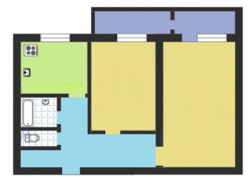 Apartament cu 2 camere, 55m², Botanica photo