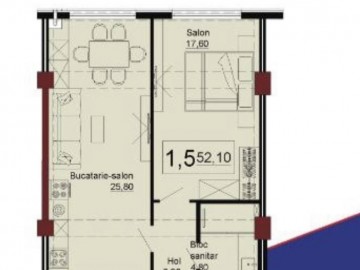 Apartament cu 1 cameră, 52m², Telecentru, Ialoveni photo