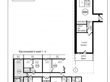 1 комнатная квартира, 35м²,  Sculeni, Каля Ешилор photo